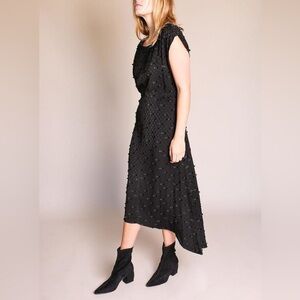 New Rachel Comey Black Asymmetrical Dress Midi sz 0